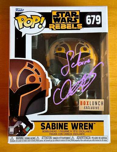 Star Wars Rebels: Sabine Wren (Box Lunch Exclusive) Funko Pop! - signed by Natasha Liu Bordizzo w/GenuineCOA authentication
