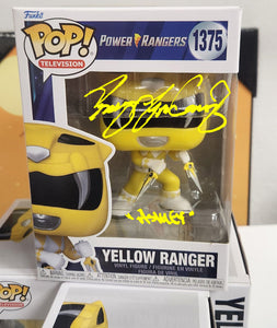 Power Rangers Yellow Ranger Funko Pop - signed by Tracy Lynn Cruz "Ashley" w/GenuineCOA authentication