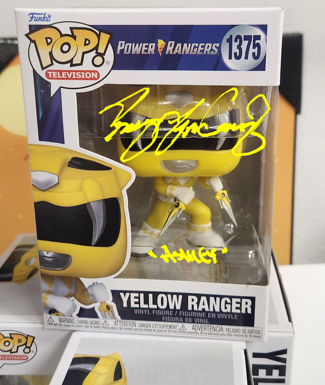 Power Rangers Yellow Ranger Funko Pop - signed by Tracy Lynn Cruz 