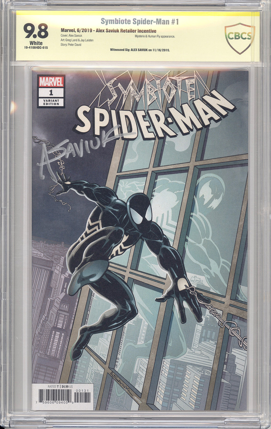 Symbiote Spider-Man #1 - 1:25 Retailer Incentive - Signed by Alex Saviuk - CBCS 9.8