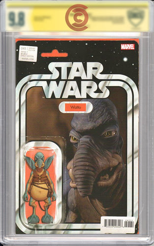 Star Wars #45 (Watto Action Figure Variant) Signed by Andy Secombe w/CBCS grading (Copy) (Copy)