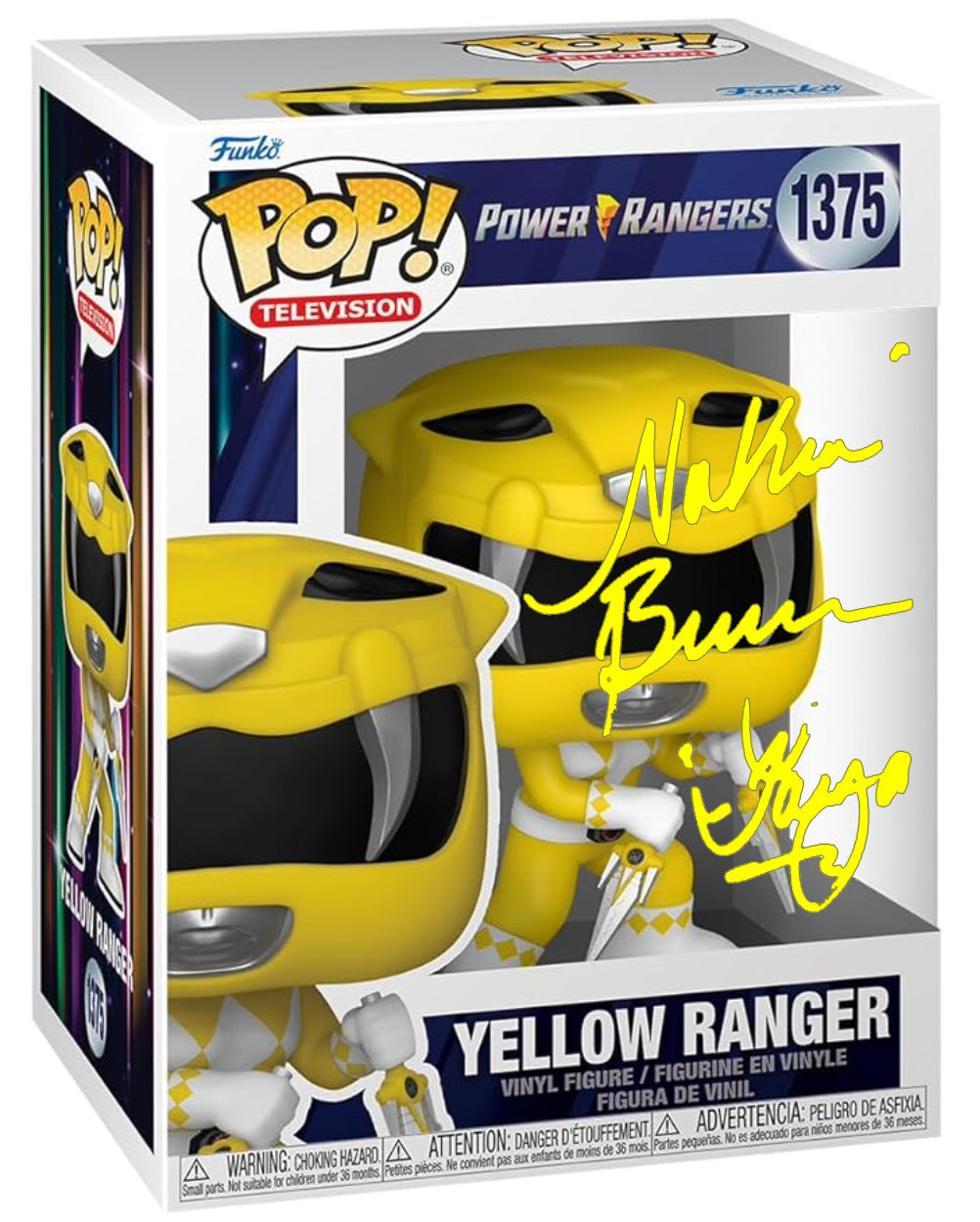 Yellow Ranger Funko Pop! - signed by Nakia Burrise Yellow Ranger Funko Pop! - signed by Nakia Burrise