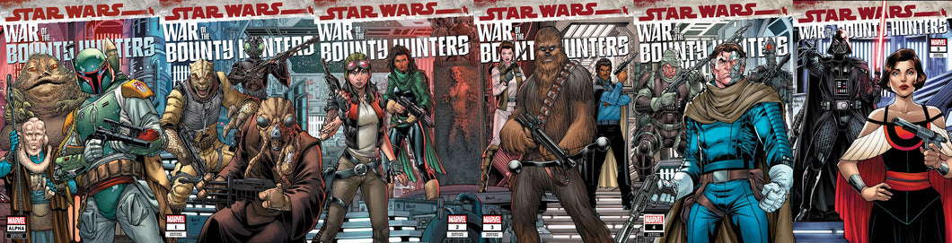 *Star Wars: War of the Bounty Hunters by Todd Nauck- COMPLETE CONNECTING SET OF 6 BOOKS!