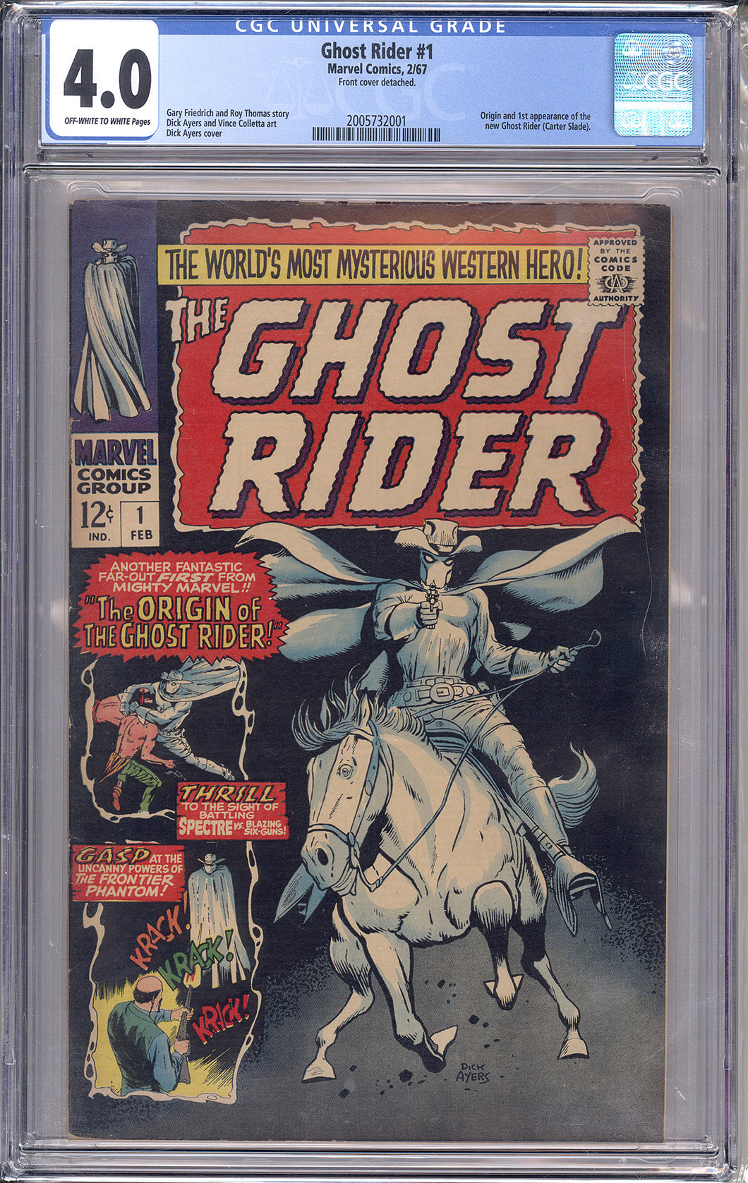 Ghost Rider #1 (1967) - 1st Appearance Carter Slade - CGC 4.0